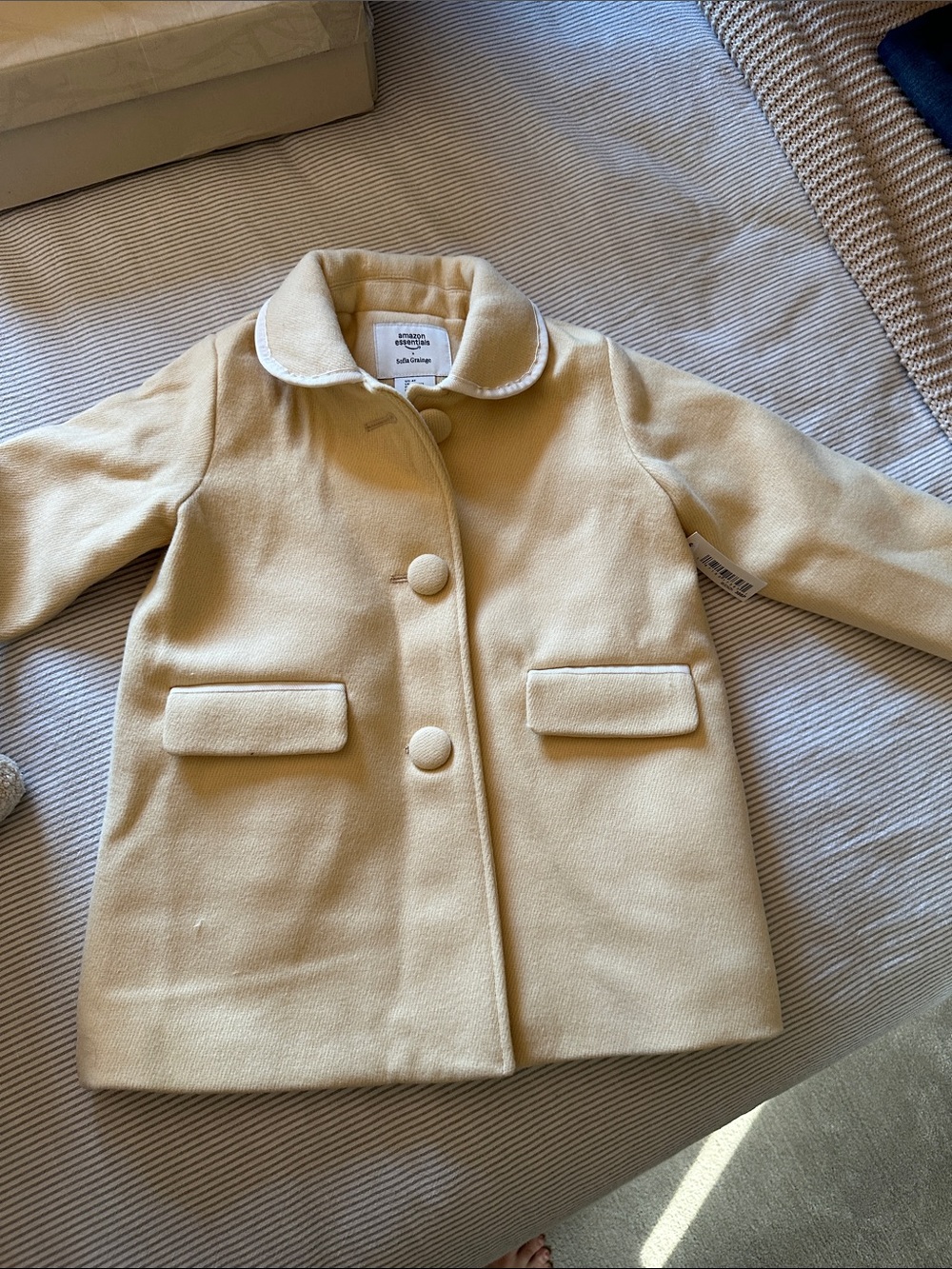 Sofia Grainge for Amazon Children's Cream Button-Front Coat - Classic Style